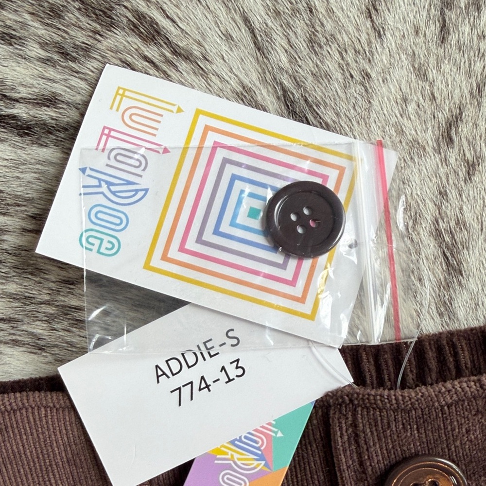 LuLaRoe Chocolate Button-Front Mini Skirt - Picture 2 of 11